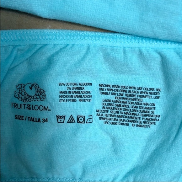 FRUIT OF THE LOOM GIRLS 2 PK COTTON CROP STAGE 1, BEGINNER BRAS size 34 - Picture 9 of 12